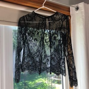 Black lace shirt